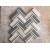 Black Basal And White Travertine Shape Natural Stone Marble Mosaic Tile For Wall And Floor Decoration