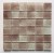 Texture Surface 6mm Thickness Gradual Brown Color Glass Mosaic Tile