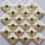 Golden Shell Marble Waterjet Mosaic Tiles For Home Decorations