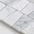 China Cheap Shower Design Carrara White Natural Marble Polished Light Grey Square Mosaic Tile Stone Mosaic