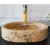 Beige Travertine Marble Oval Sink For Sale