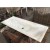 Customized Rectangular Wash Basin White Onyx Bathroom Single Vessel Sink