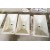 Customized Rectangular Wash Basin White Onyx Bathroom Single Vessel Sink