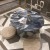 Round Black Marble Coffee Table With Stainless Steel Frame