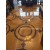 Orange Color Onyx Stone Dining Tables