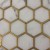 Mosaic Tile Backsplash Creative Design Hexagon Golden Metal Edge Lobby Study Room Bathroom Tiles