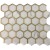 Mosaic Tile Backsplash Creative Design Hexagon Golden Metal Edge Lobby Study Room Bathroom Tiles