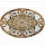 Oval Waterjet Marble Floor Carpet Mediterranean Stone Flooring