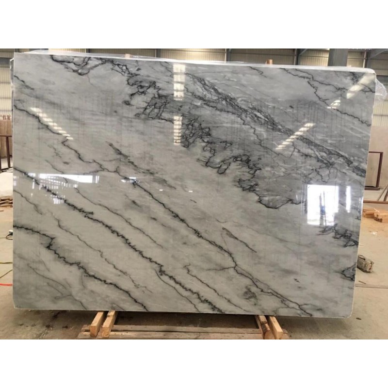 White Calacatta Grey Marble Slab