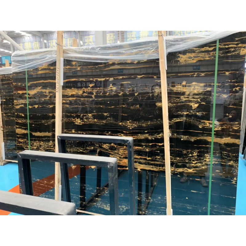 Italian Nero Portoro Gold Marble