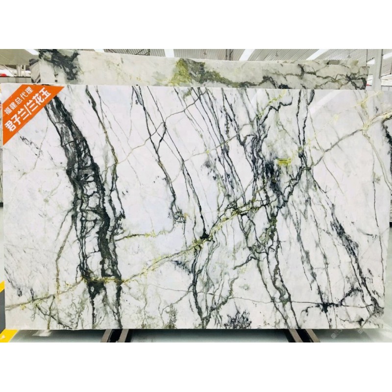 China Clivia White Marble With Green Veins