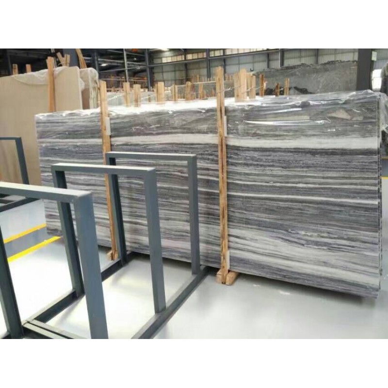 China Natural Blue Ink Wood Grain Look Marble