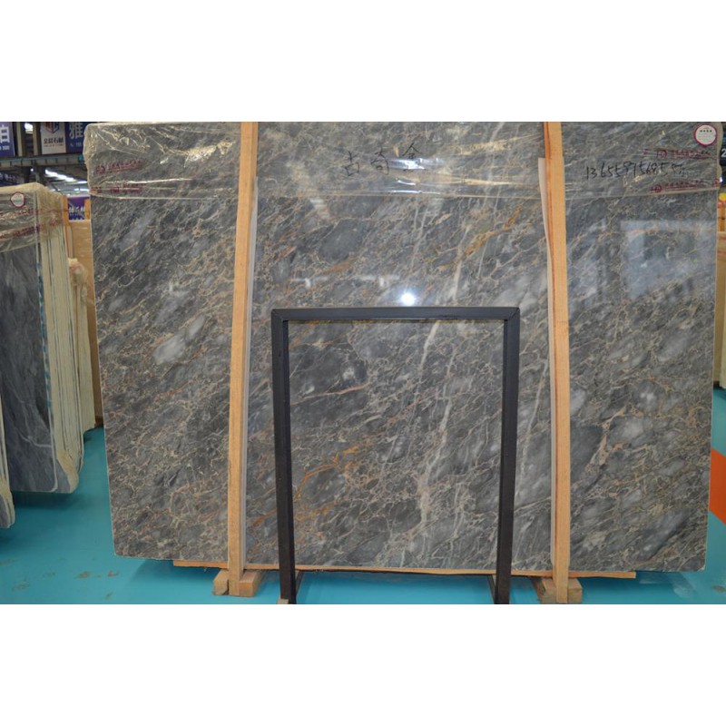 Italy Natural Gold Vein Sunny Grey Marble Slab