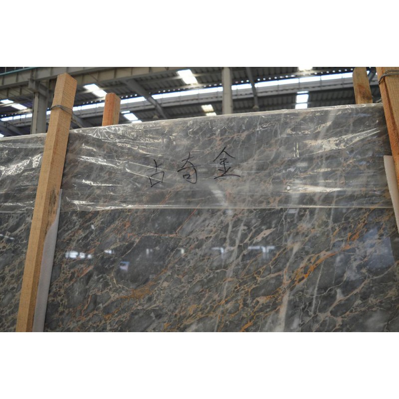 Italy Natural Gold Vein Sunny Grey Marble Slab