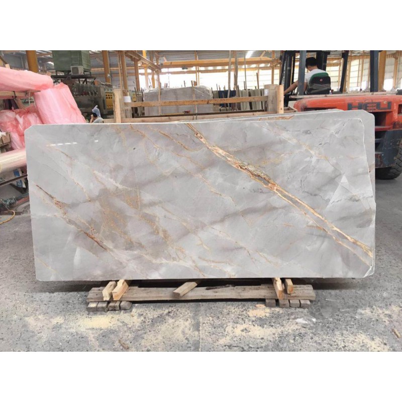 China Natural Golden Giallo Beige Picasso Marble Slab