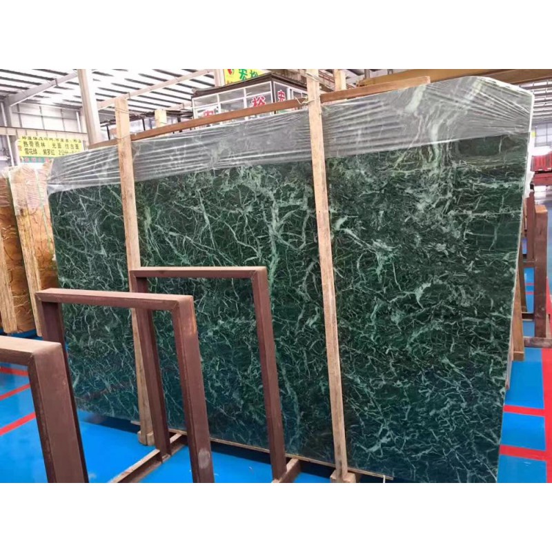 India White Veins Dark Snow Green Marble