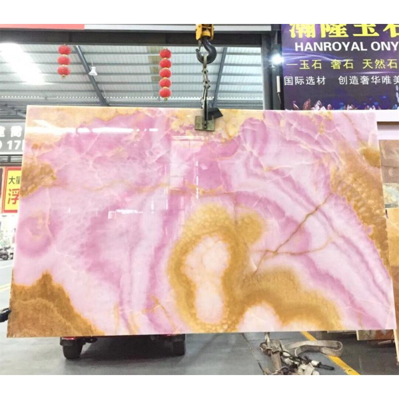 Iran Purple Backlit Onyx Stone Slab