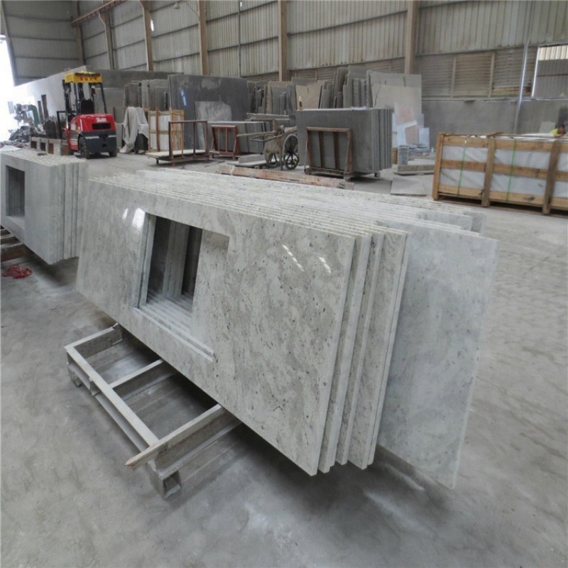 Andromeda White Granite Kitchen Top Countertop Prefab Vanity Top