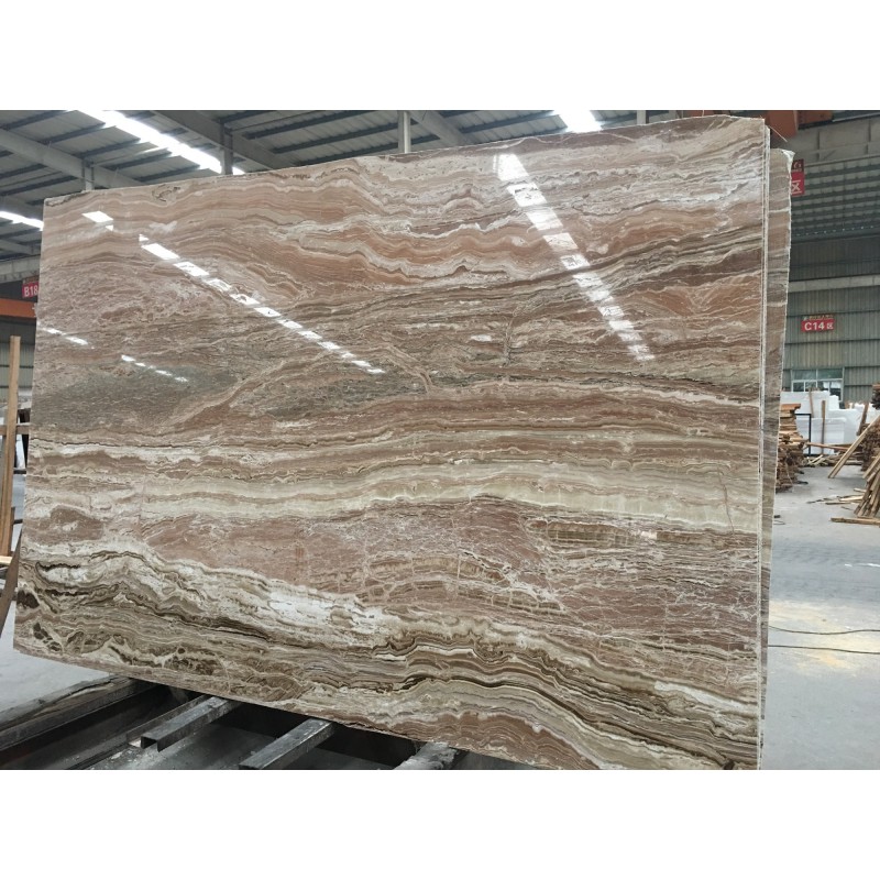 Italy Brown Wooden Onyx Travertine