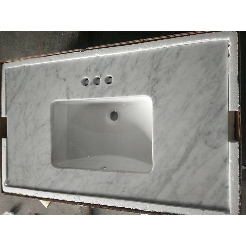 China Bianco Carrara Marble Vanity Tops