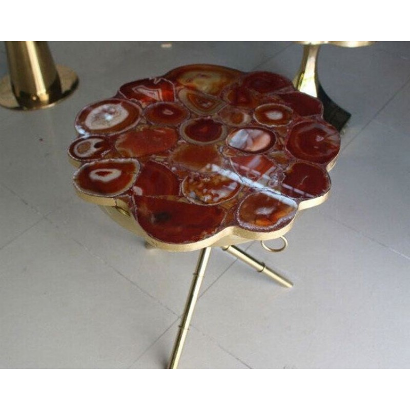 Red Agate Stone Coffee Table Top