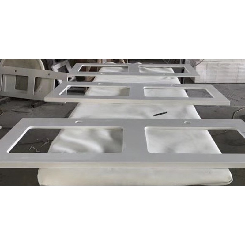 White Artificial Quartz Bathroom Vanity Tops