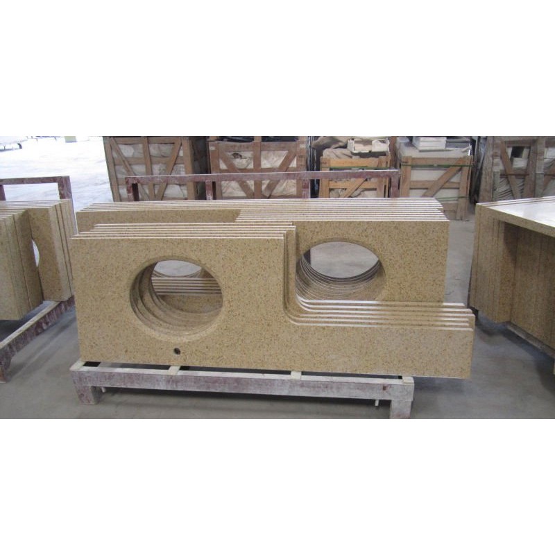 Beige Color Engineered Quartz Vanity Top Countertop