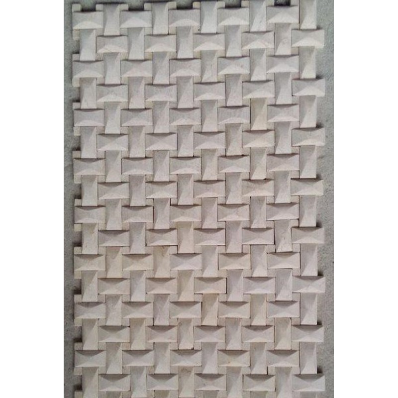 Beige Marble Mosaic 3D Design