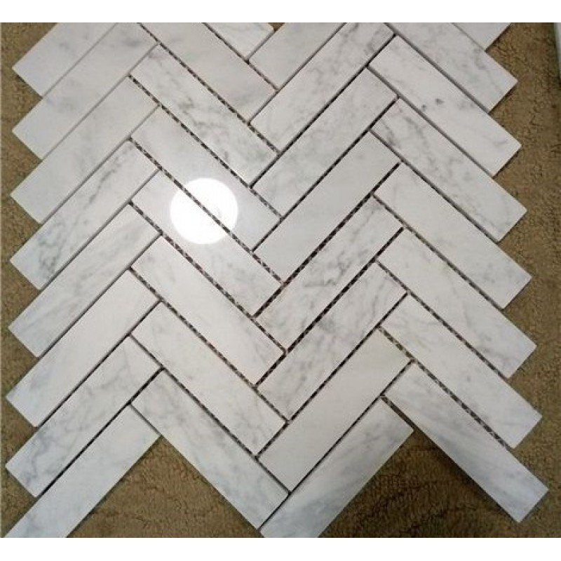 Carrara White Marble Mosaic Tile Bathroom Wall Mosaic Kitchen Mosaic