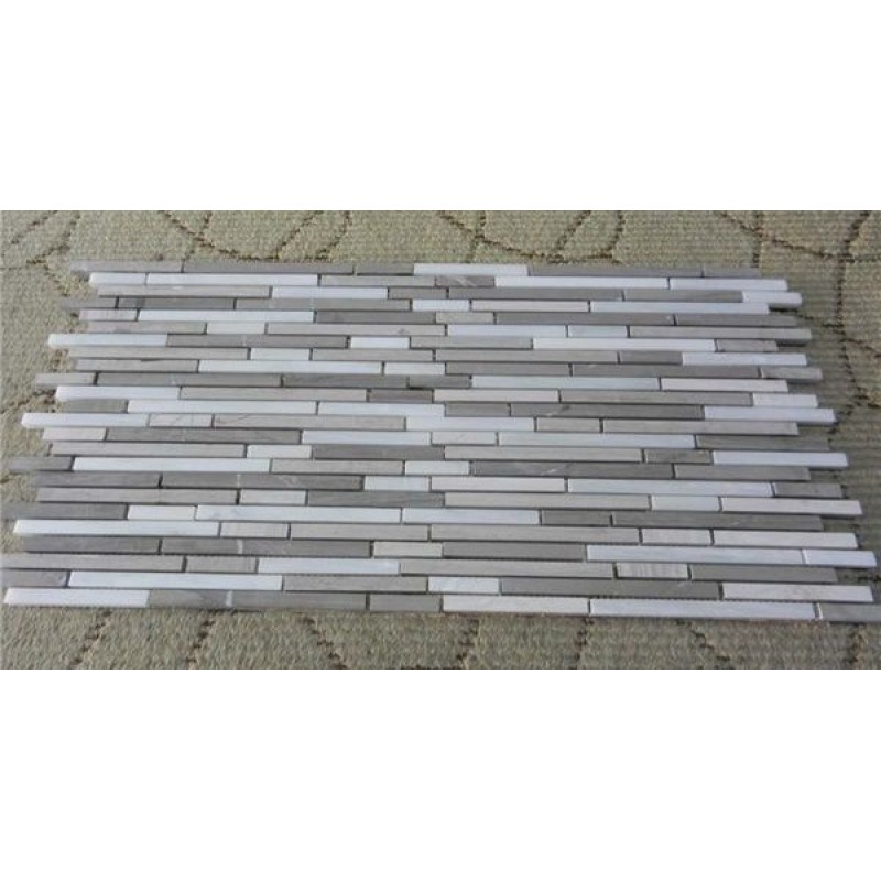 Timber White Grey Marble Mosaic