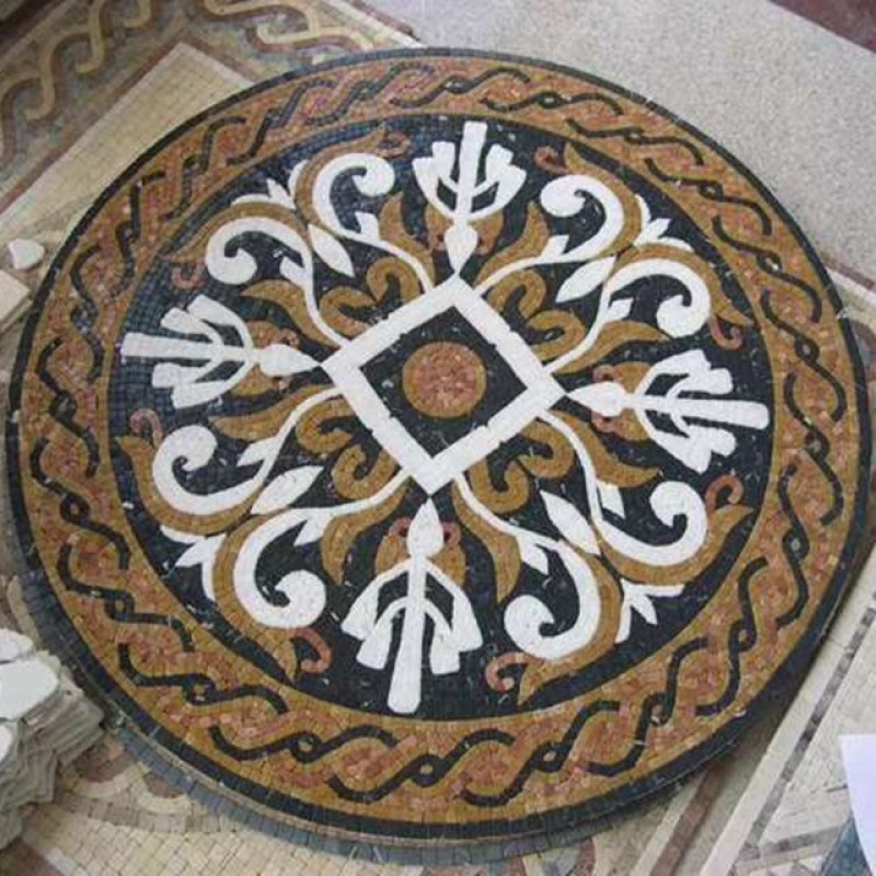 Customized Marble Mosaic Floor Medallion Design Pattern