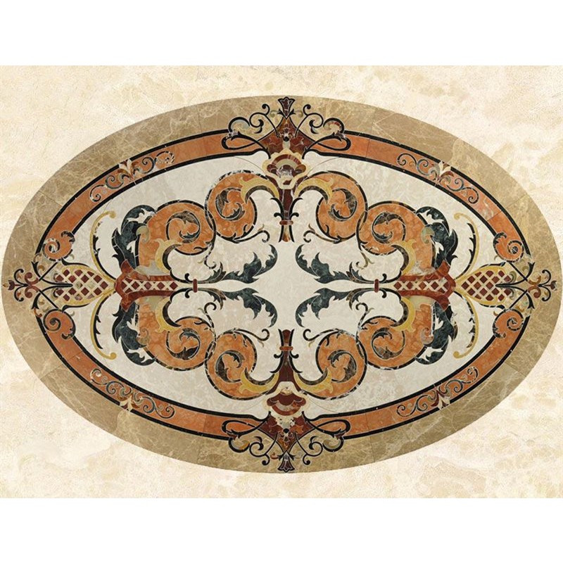 Luxury Stone Italian Marble Flooring Prices Marble Waterjet Medallions Hall Flooring