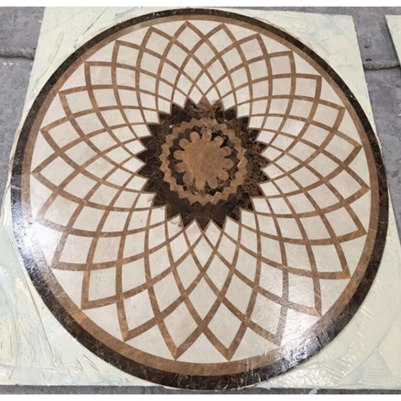 Waterjet Madellion Marble Mosaic Floor Tile Decorative