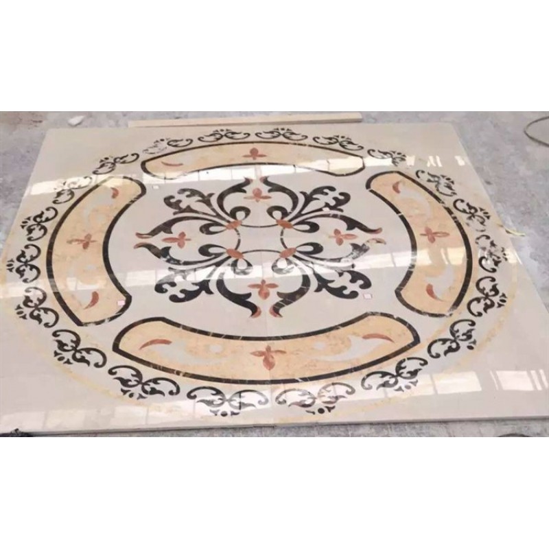 Waterjet Marble Floor Medallion Inlay