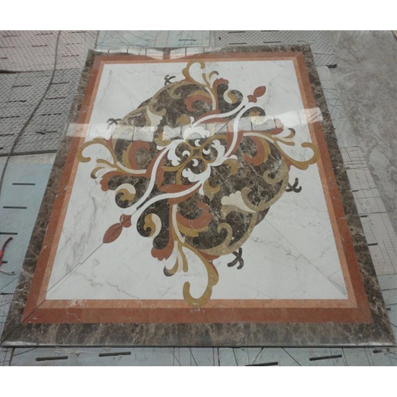 Waterjet Marble Floor Medallion Inlay