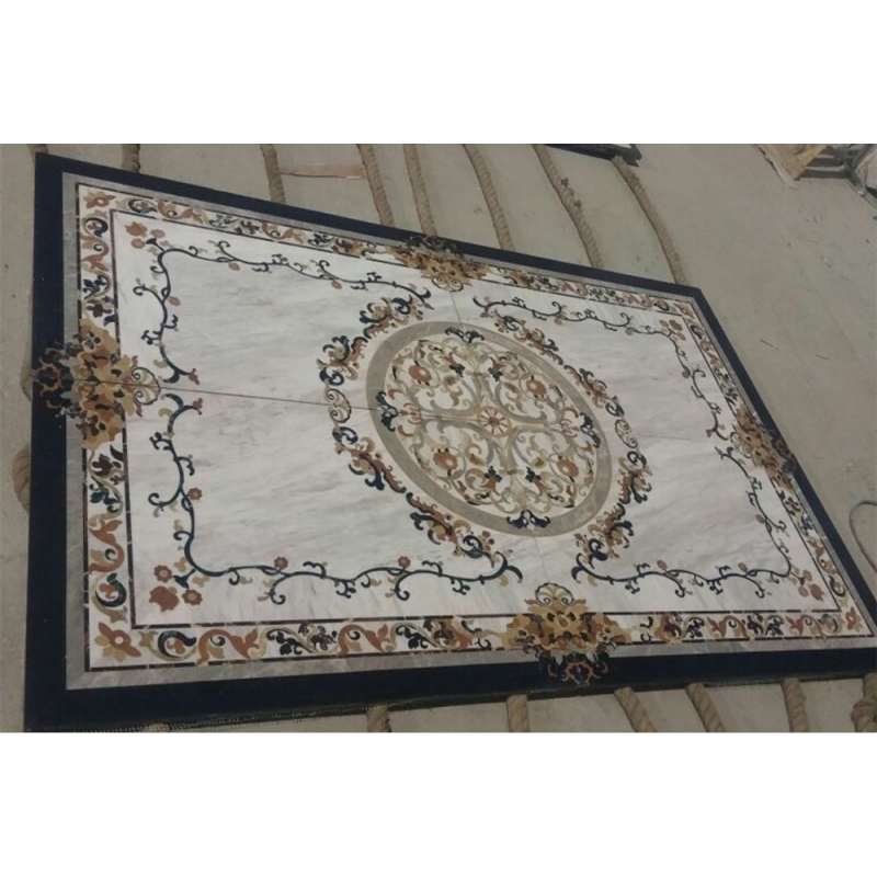 Water Jet Marble Medallion Tile Natural Stone Floor Inlay