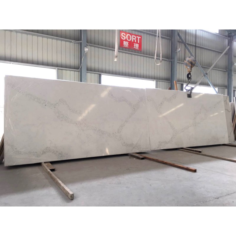 White Engineered Quartz Stone Artificial Marble BLANCO CALACATTA EXTRA S5105