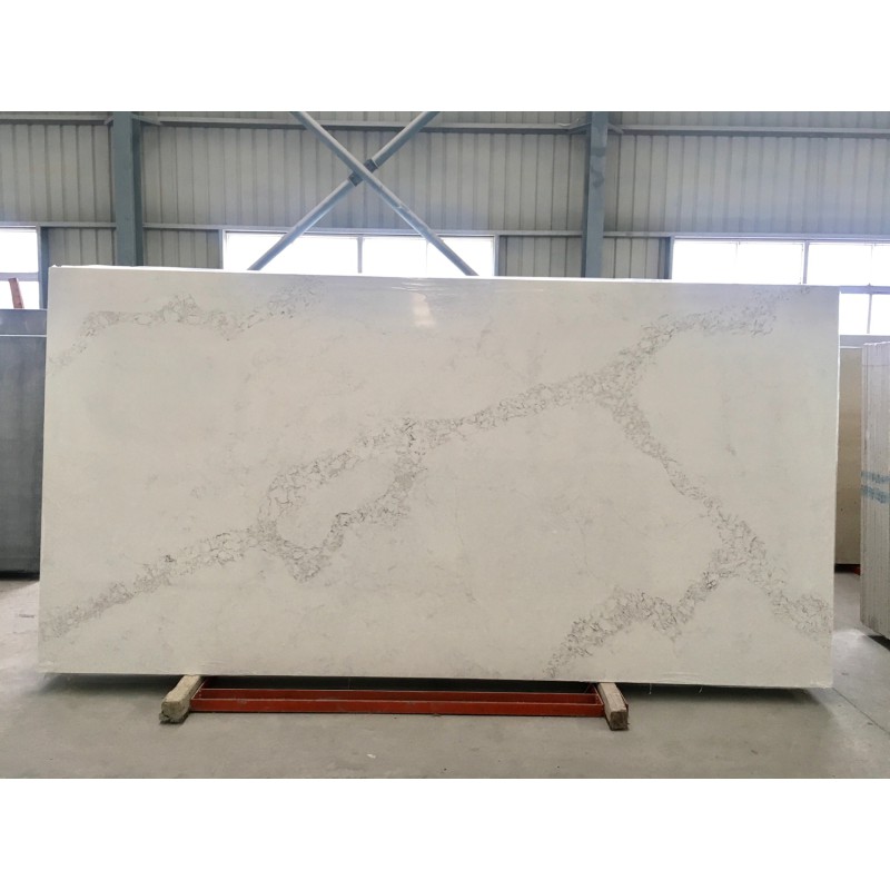 White Engineered Quartz Stone Artificial Marble BLANCO CALACATTA EXTRA S5105