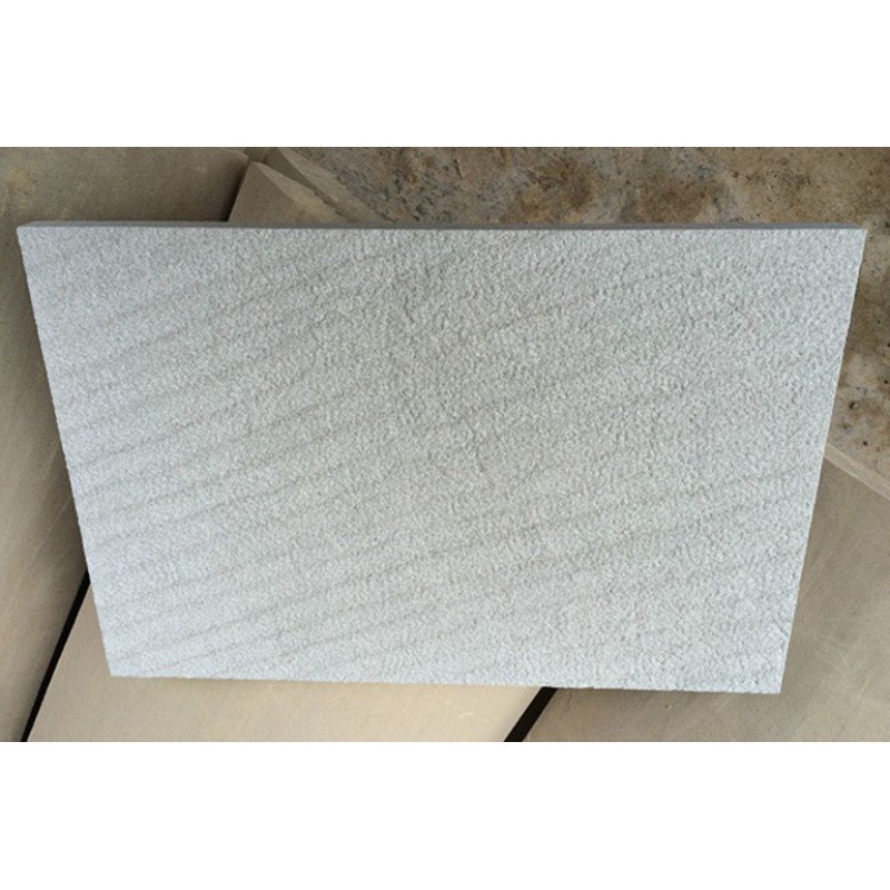 White Sandstone Disc Sanding Villa Wall Cladding Tile