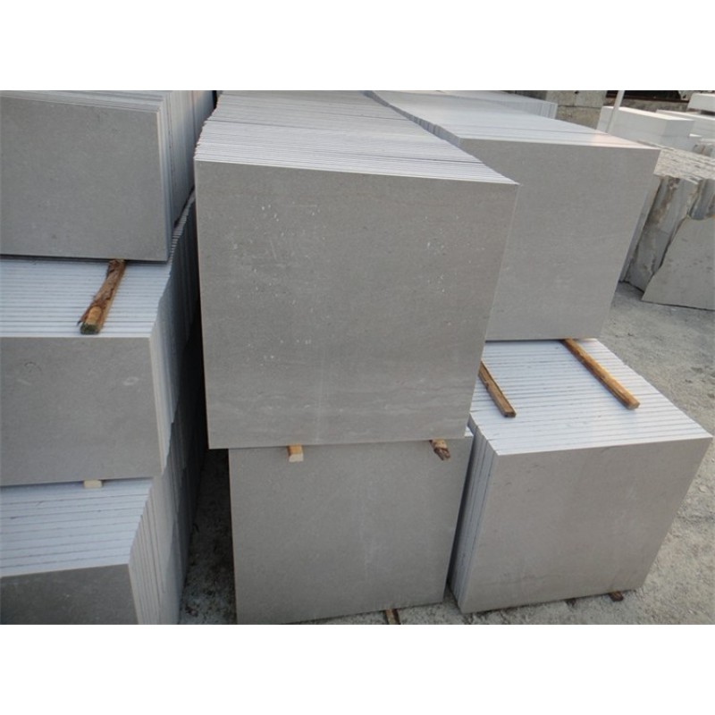 High Polished China Pure Grey Marble Tile 2-3cm For Bathroom Decoration