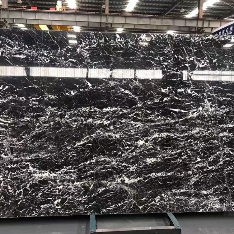 Wholesale Imported Natural Stone Italian Black Marble Slab