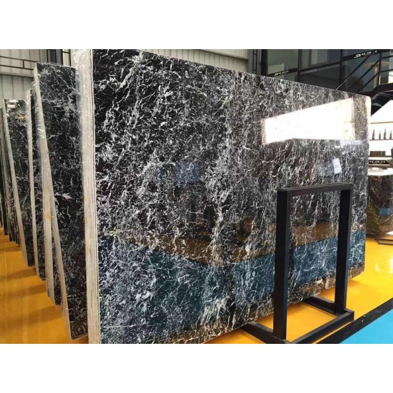 Wholesale Imported Natural Stone Italian Black Marble Slab