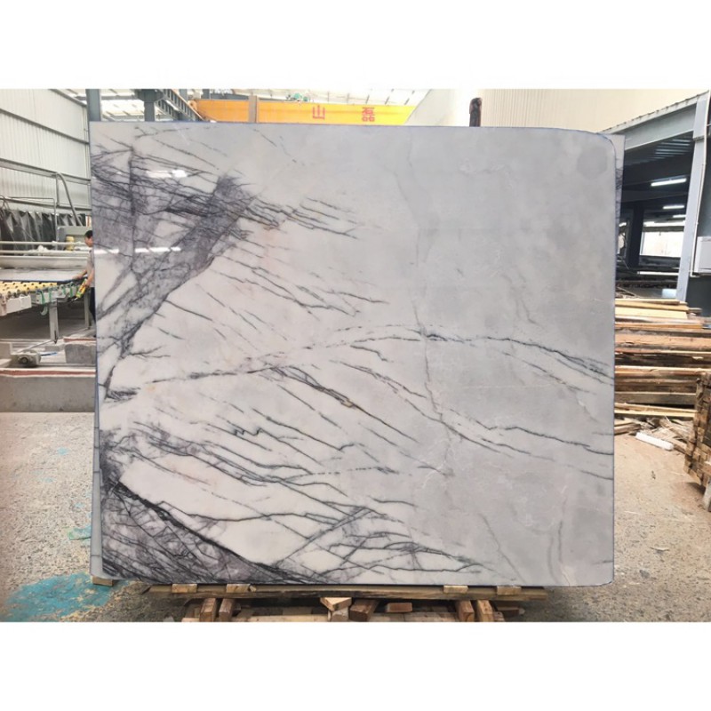 Milas Turkish Lilac White Texture Marble Stone Slabs