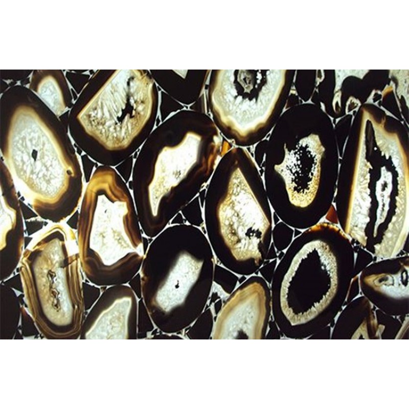 Luxury Black Semi Precious Stone Slab Price