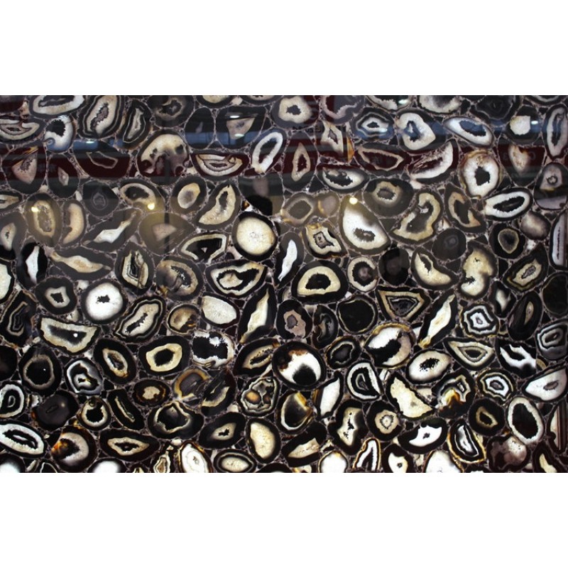 Luxury Black Semi Precious Stone Slab Price