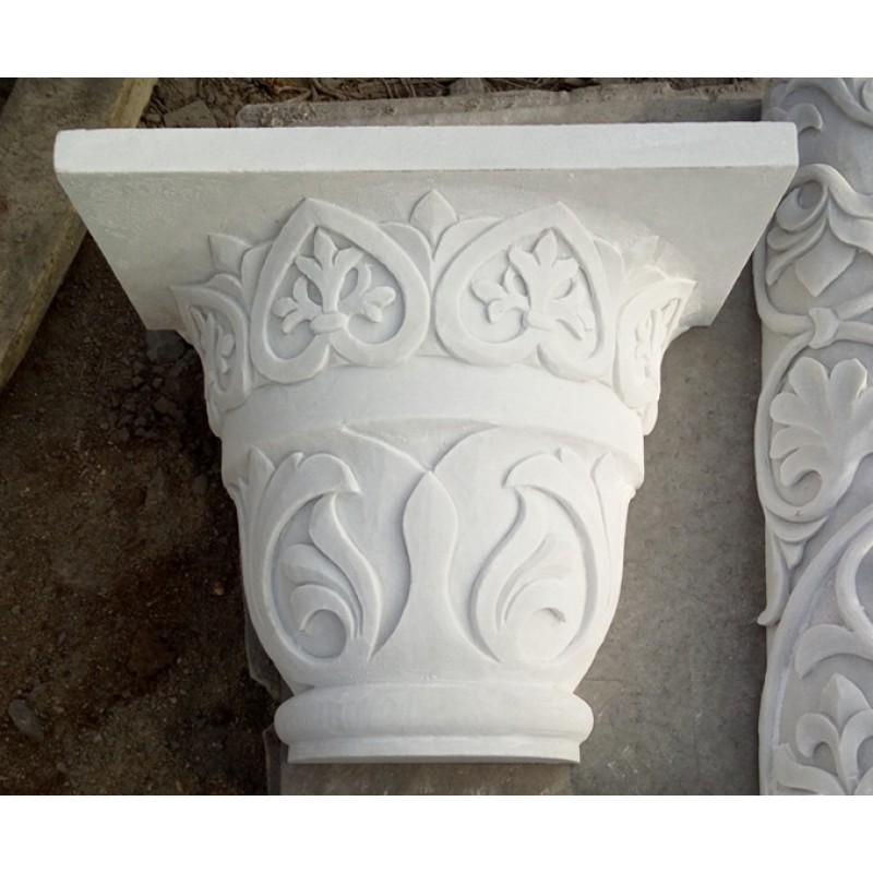 Marble Stone Hollow Column Villa Decoration