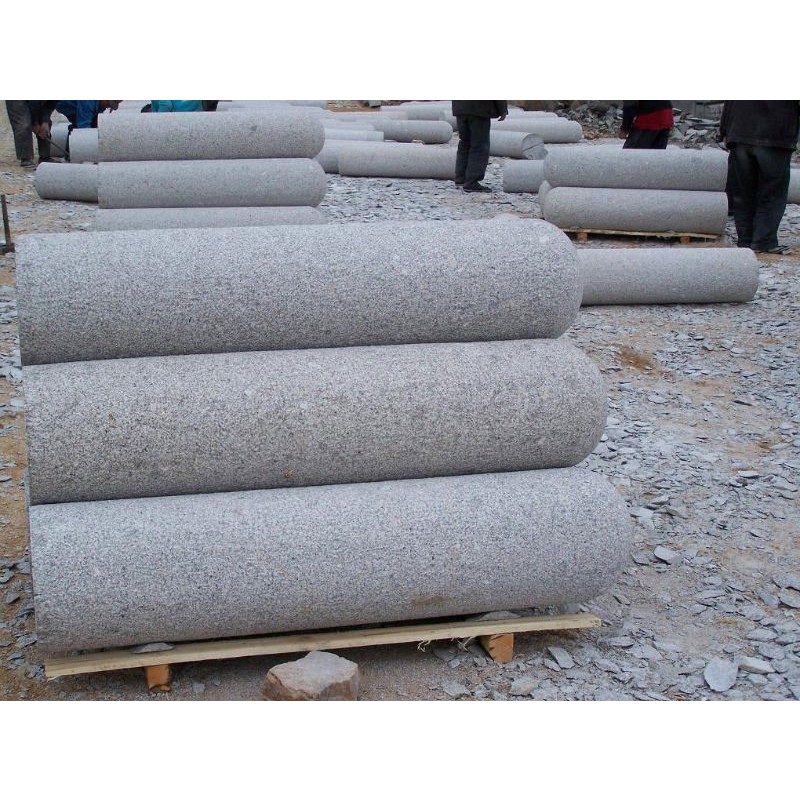 Natural Grey Granite Stone Pillar Columns