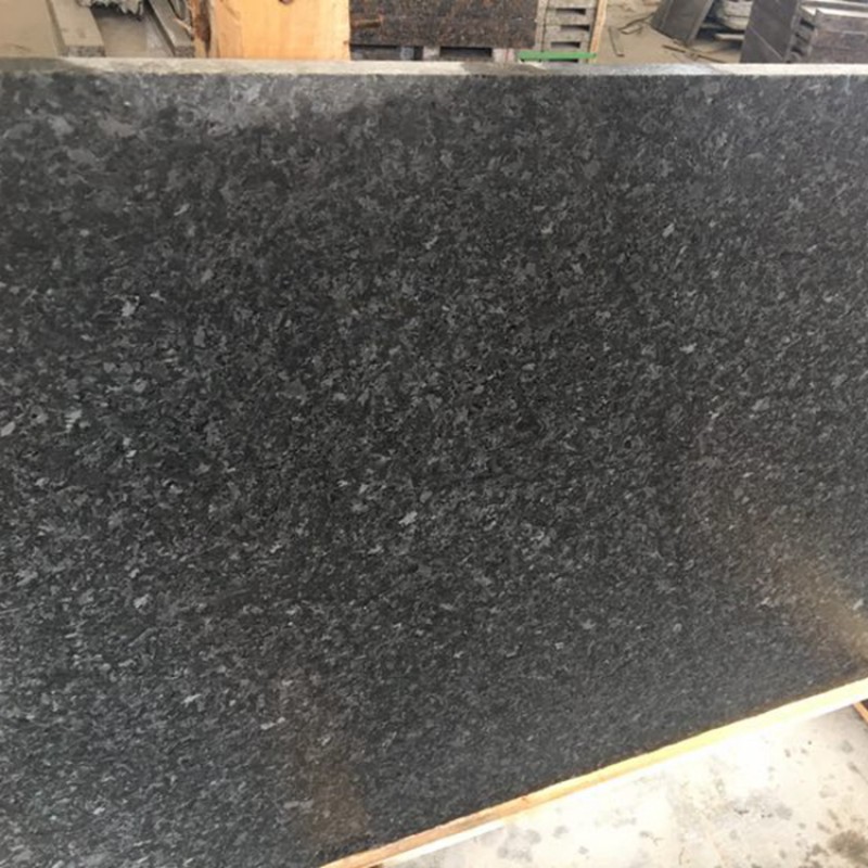 African 50mm Thick Angola Black Granite Water Jet Surface Half Slab Price