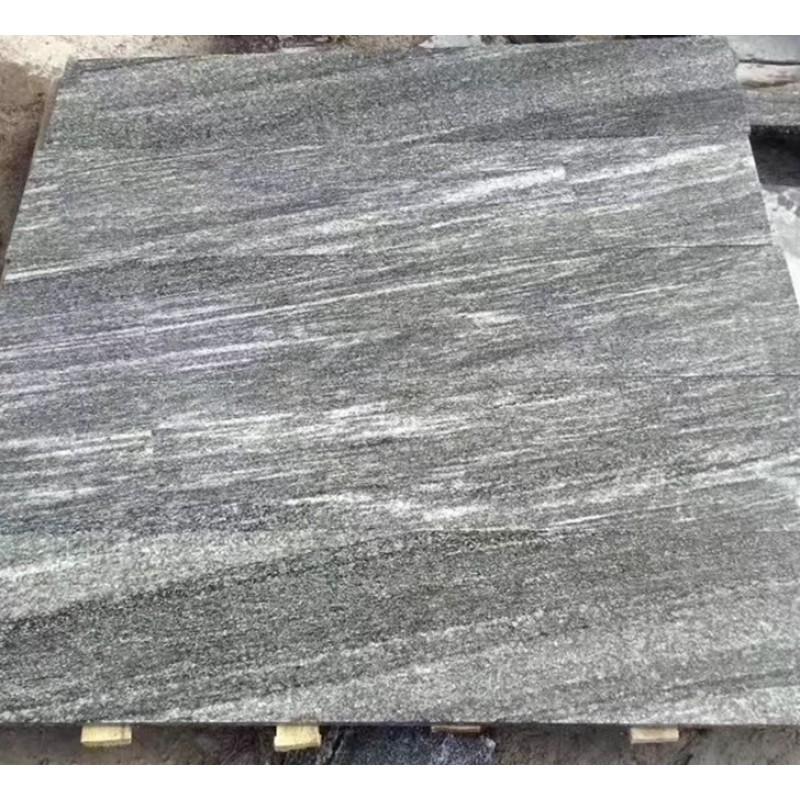 Cheap Nero Santiago Wood-grain Gray 24*24 Granite Outdoor Roof Tiles Price