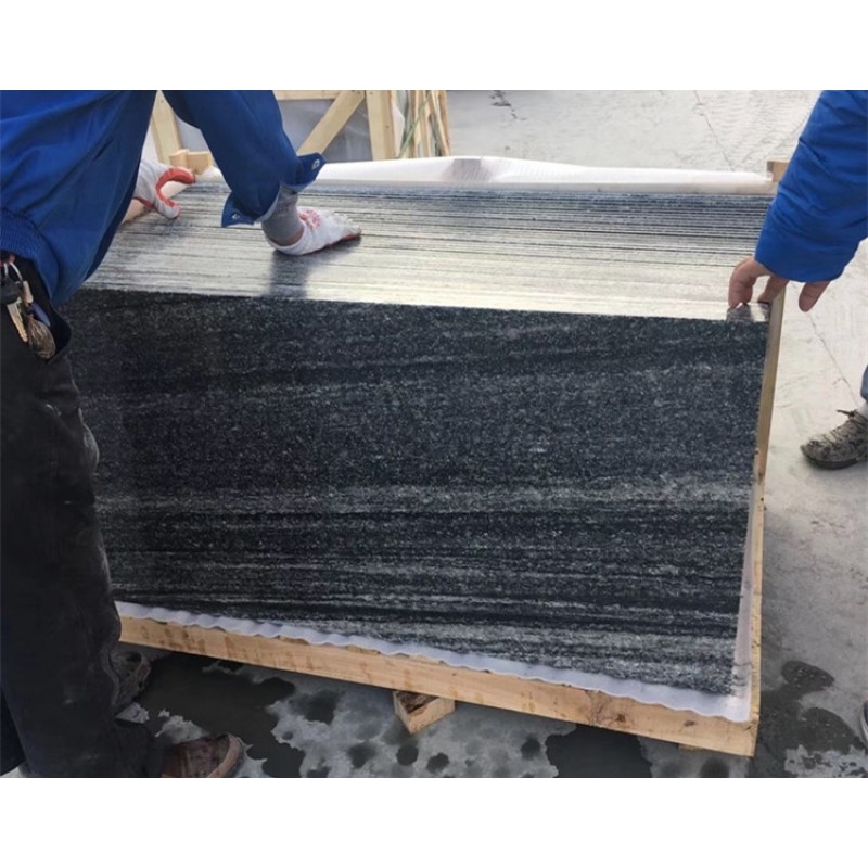 China Cheap Polished Nero Santiago Grey Granite Stone 18*26 Wall Coping Tile